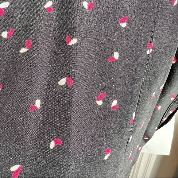 Gerard Darel Knee Length Heart Print Silk Dress - Picture 9 of 11